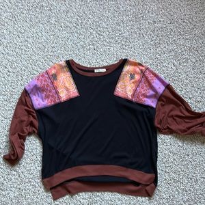 Free People, boho top, size small, gently used.